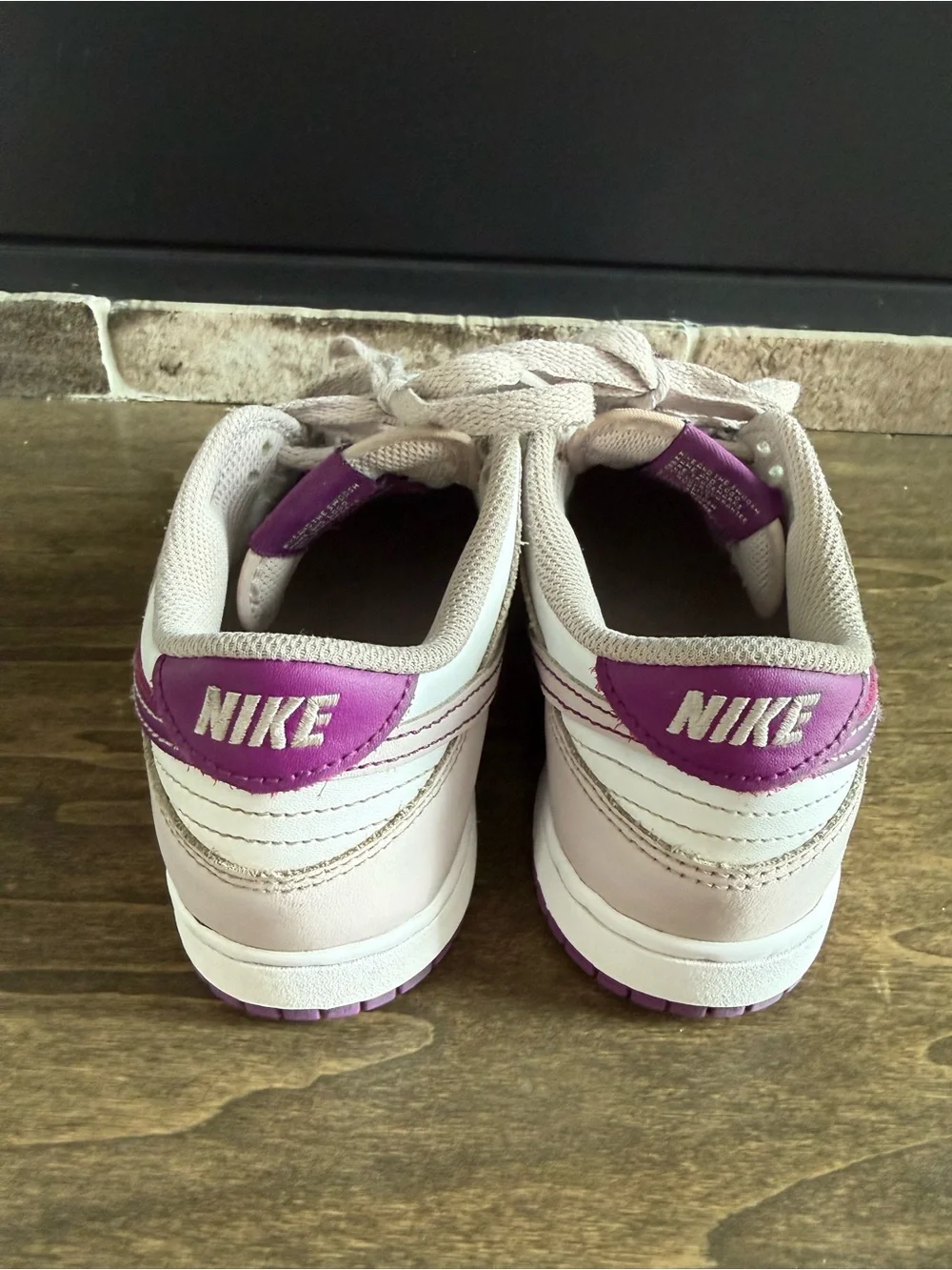 Nike Dunk Low Kids Sneaker Platinum Violet Leather US 3Y FB9109-102